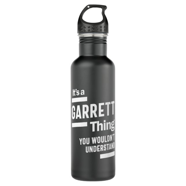 Garrett Personalized Name Birthday Gift 710 Ml Water Bottle (Front)