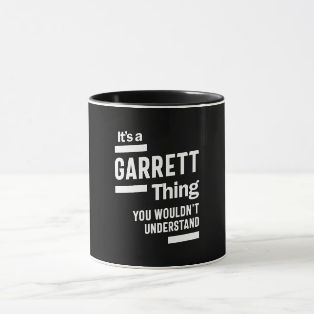Garrett Personalized Name Birthday Gift Mug (Center)