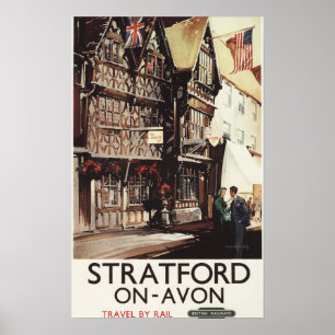 Garrick Inn and Harvard House Rail Poster