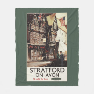 Garrick Inn and Harvard House Rail Poster Fleece Blanket