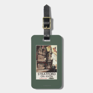 Garrick Inn and Harvard House Rail Poster Luggage Tag