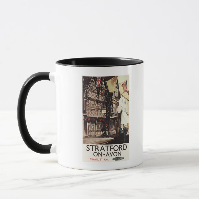 Garrick Inn and Harvard House Rail Poster Mug (Left)
