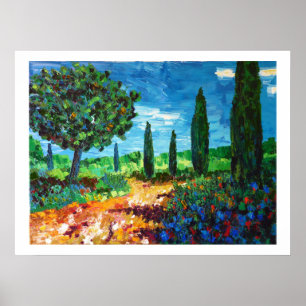 garrigue en Provence Poster