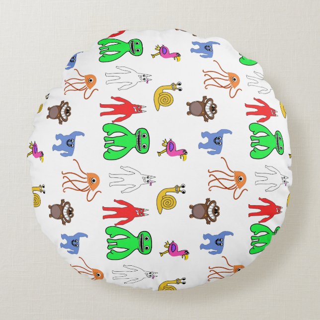 Garten Characters Anime Round Pillow (Front)
