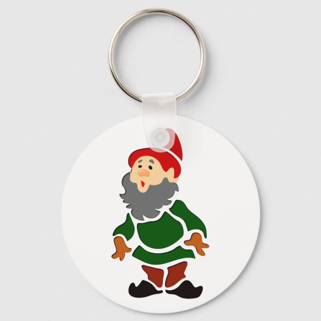 Gartenzwerg Wichtel garden gnome Keychain (Front)
