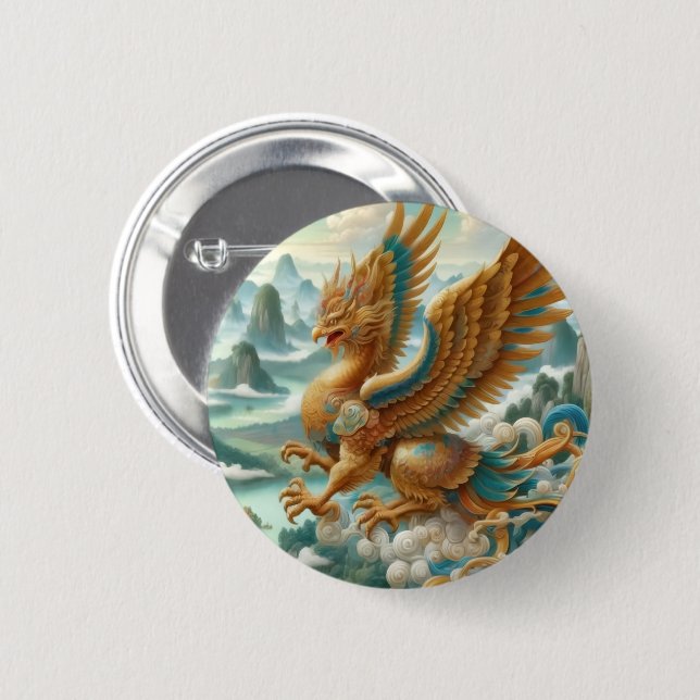 Garuda King of Birds Button (Front & Back)