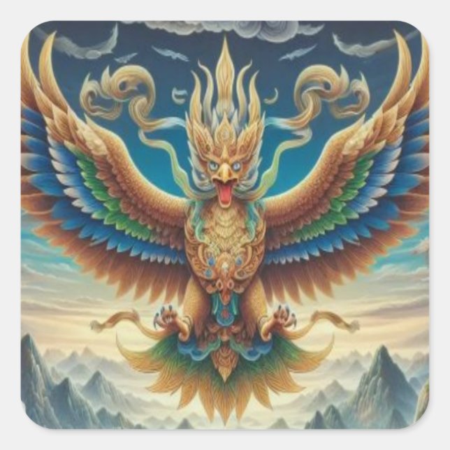 Garuda Square Sticker (Front)