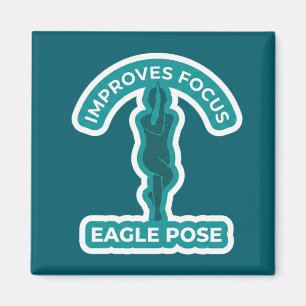 Garudasana Eagle Pose • Improves Focus Yoga Magnet
