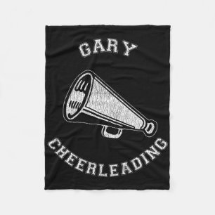 Gary Cheer Distressed Retro 90's Cheerleader Fleece Blanket