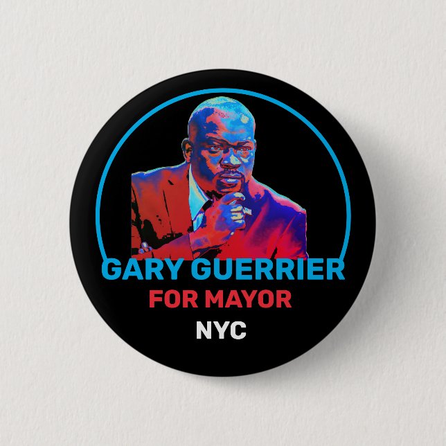 Gary Guerrier for NYC Mayor 2021 2 Inch Round Button (Front)