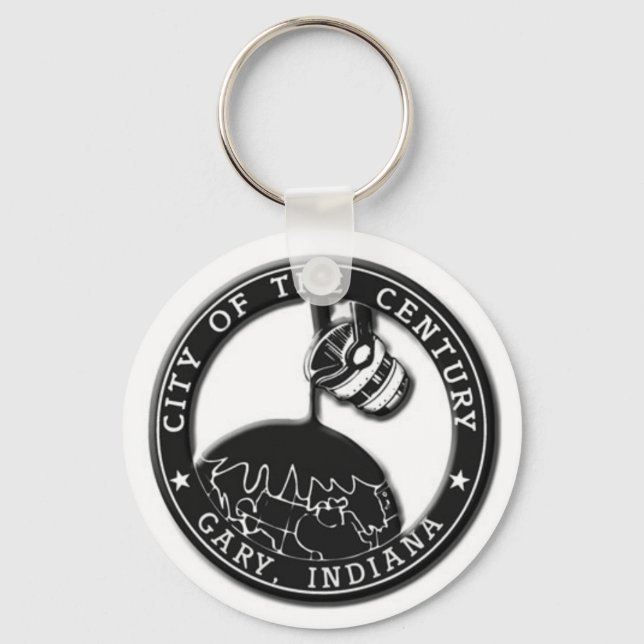 Gary, Indiana Seal Keychain (Front)