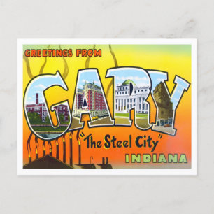 Gary, Indiana Vintage Big Letters Carte postale