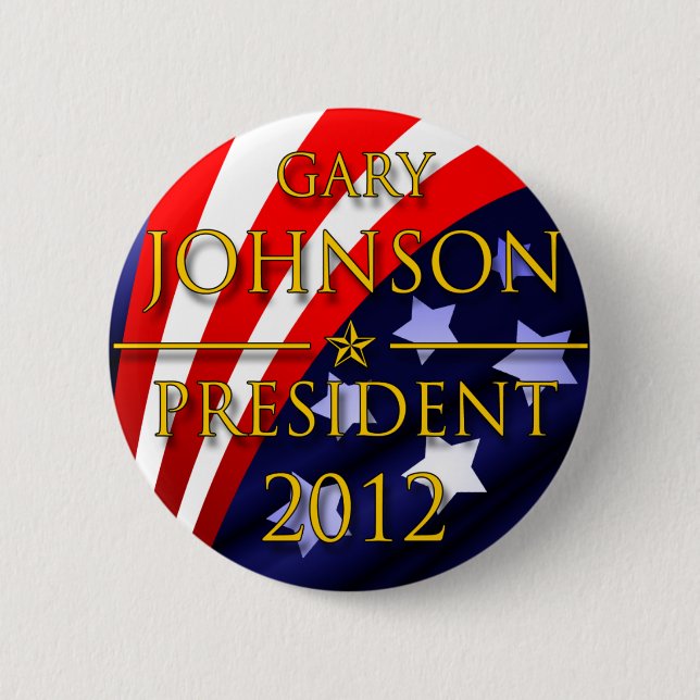 Gary Johnson 2012 Presidential Button (Front)