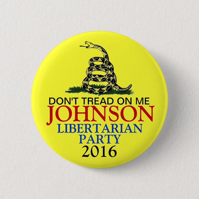 GARY JOHNSON 2016 2 INCH ROUND BUTTON (Front)