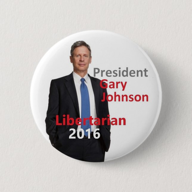 Gary JOHNSON 2016 President Button (Front)