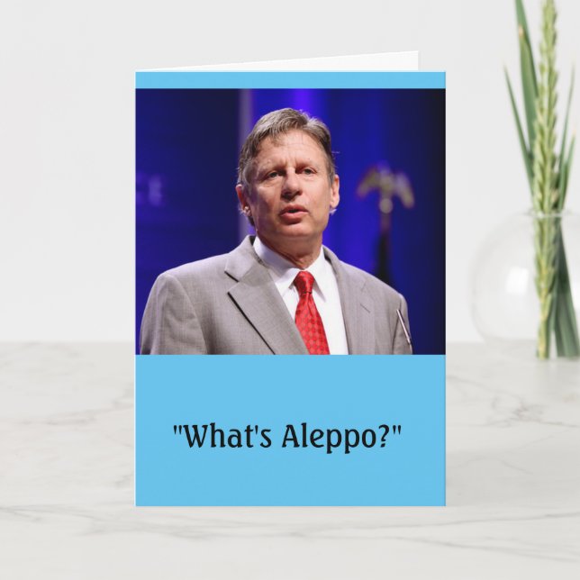 Gary Johnson Birthday Card (Front)