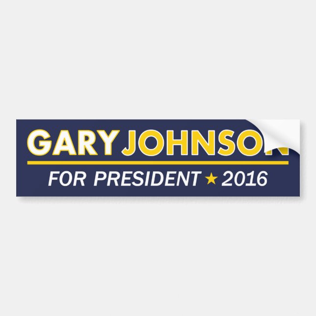 Gary Johnson for President 2016 Bumper Sticker (Front)
