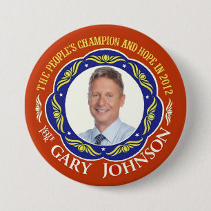 Gary Johnson Libertarian for President 2012 3 Inch Round Button
