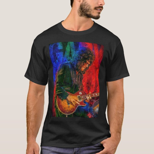 Gary Moore Hommage portrait art Essentiel T-shirt (Devant)