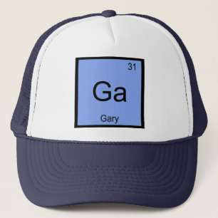 Gary  Name Chemistry Element Periodic Table Trucker Hat
