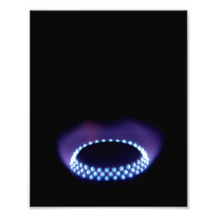Gas flame photo print
