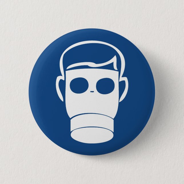 Gas mask 2 inch round button (Front)