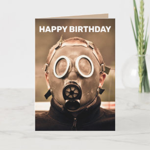 GAS MASK BIRTHDAY CARDS
