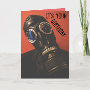 GAS MASK BIRTHDAY CARDS
