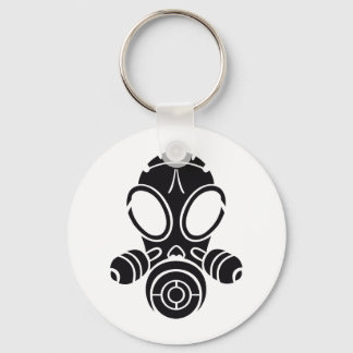 gas mask black keychain