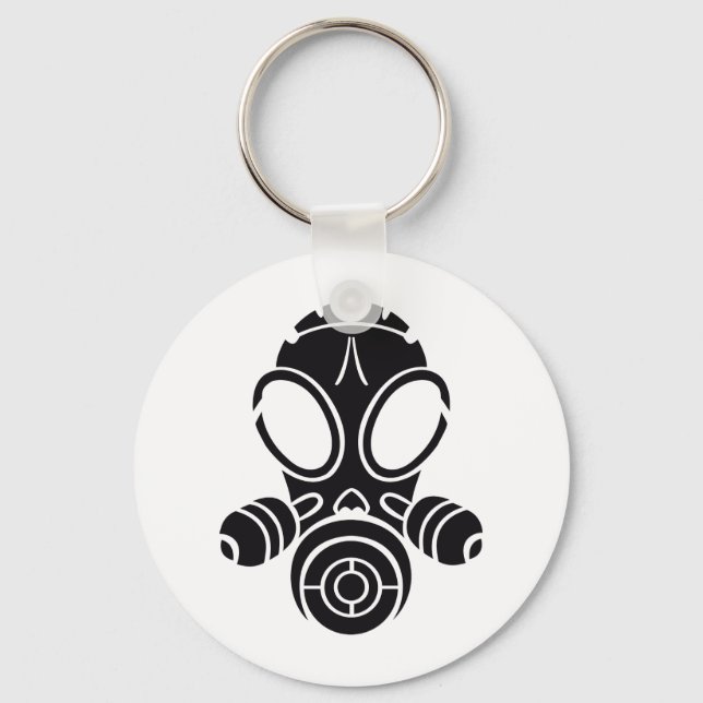 gas mask black keychain (Front)