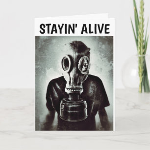 GAS MASK FATHER'S DAY GREETING CARDS FOR DAD