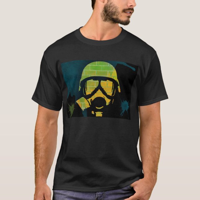 Gas mask graffiti T-Shirt (Front)