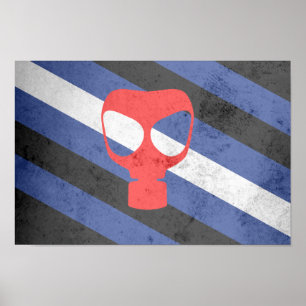 GAS MASK PRIDE FLAG POSTER