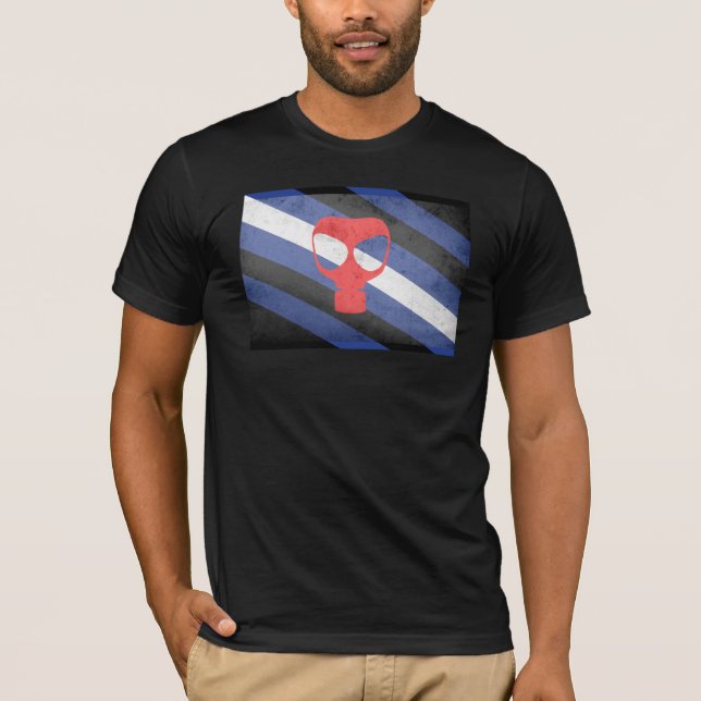 GAS MASK PRIDE FLAG T-Shirt (Front)