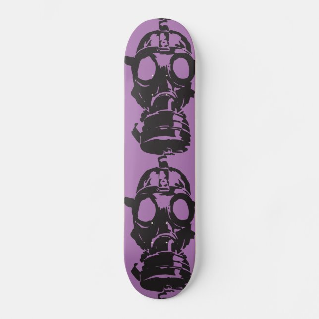 GAS MASK PURPLE SKATEBOARD (Front)