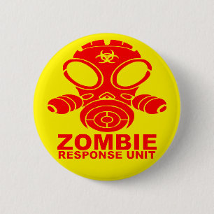 Gas Mask Zombie Response Team 2 # Inch Round Button