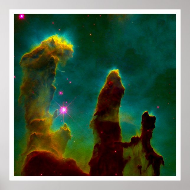 Gas Pillars in the Eagle Nebula (M16) Poster (Front)