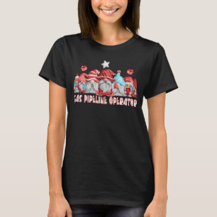 Gas Pipeline Operator Job Christmas Gnome Back To  T-Shirt