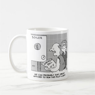 Gas Price Shock Energy Bill and Boiler Pilot Light Coffee Mug