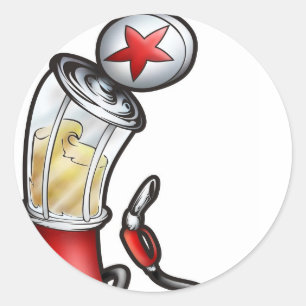 Gas Pump Classic Round Sticker