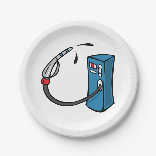 Gas Pump Paper Plate (Front)