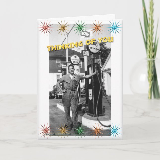 Gas Pump Thinking of You Card (Front)