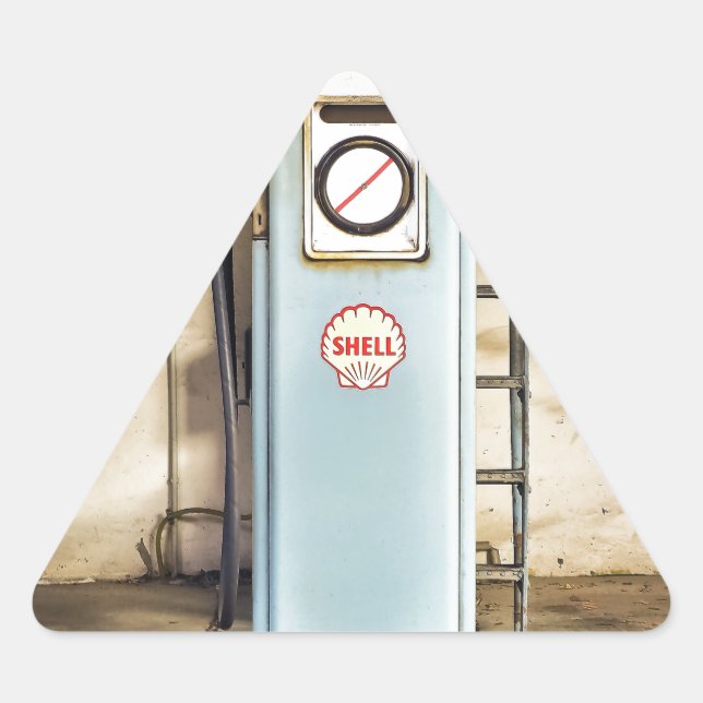 gas-pump triangle sticker (Front)