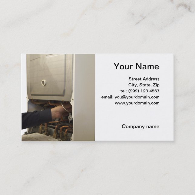 gas service engineer business card (Front)