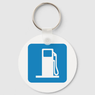 Gas Station Highway Sign Keychain