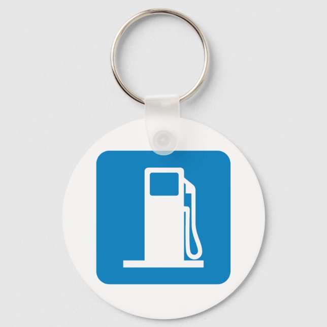 Gas Station Highway Sign Keychain (Front)
