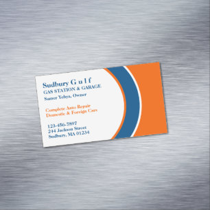 Gas Station Magnetic Business Card