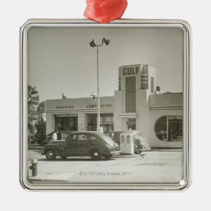 Gas Station Metal Ornament