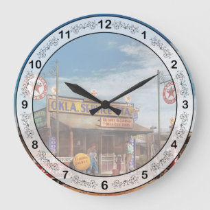Gas Station - Oklahoma Service Station 1939 Large Clock
