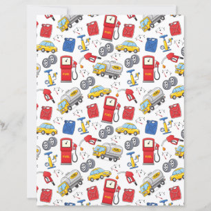 Gas Station Scrapbook Paper